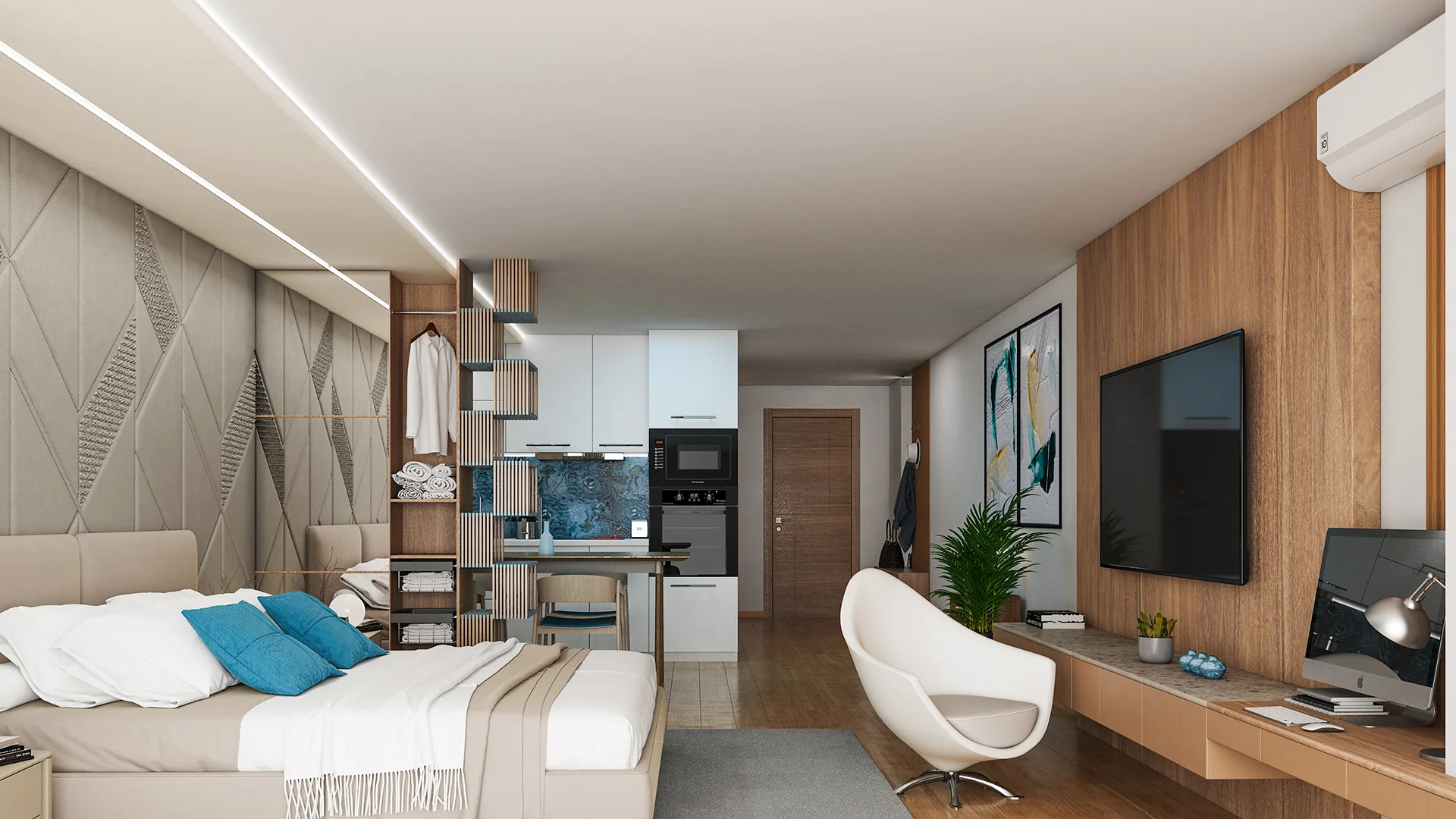 Turnkey-finished apartment interior